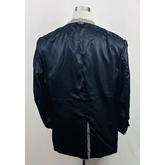 Jos A Bank 46R Sport Coat Silk Wool Blend Houndstooth Two Button Lined Vented - Picture 8 of 8